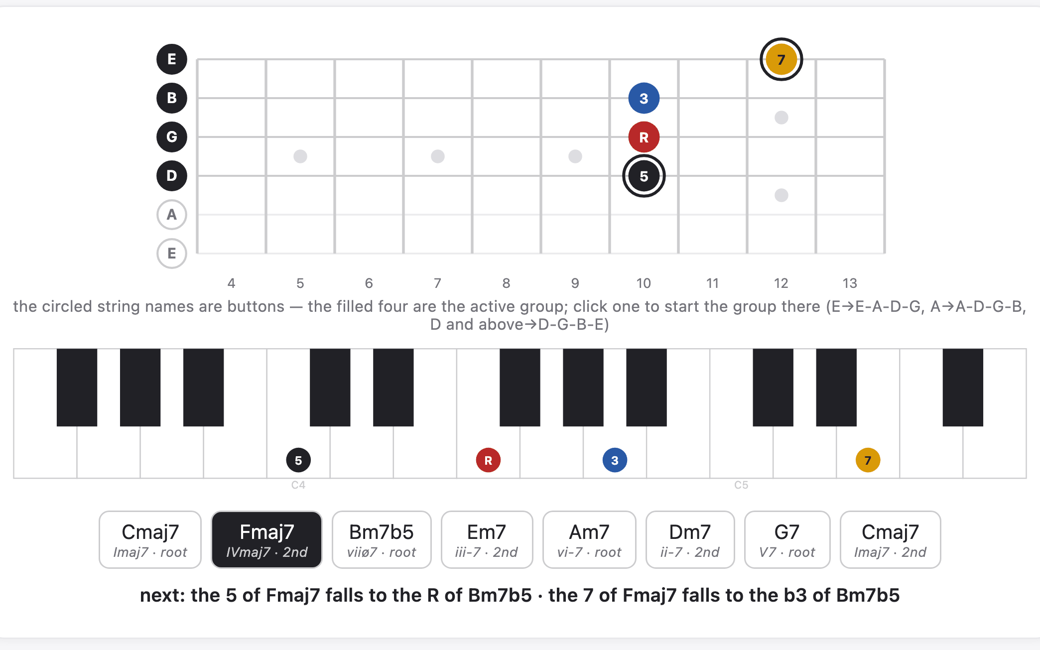 Tetrad Voice Leading — Cycling Through a Scale